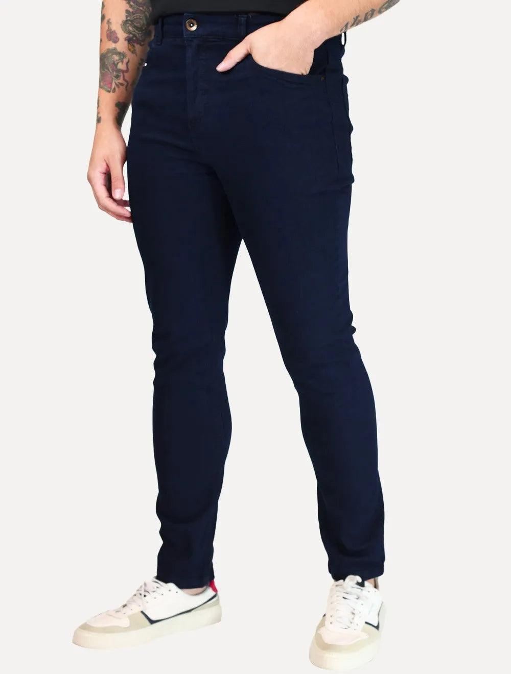Calça Aramis Masculina Slim Blue Kombat Escuro