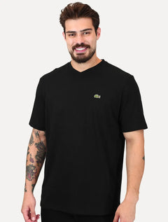 Camiseta Lacoste Masculina Sport Ultra-Dry V-Neck Preta