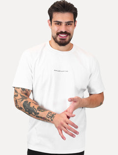 Camiseta Osklen Masculina Regular Big Shirt Tracking Snow Branca