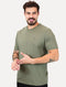Camiseta Tommy Jeans Masculina Regular Jersey C-Neck Flag Verde Militar