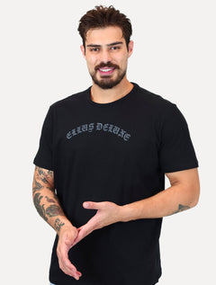 Camiseta Ellus Masculina Cotton Fine Deluxe Gothic Classic Preta
