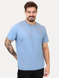 Camiseta Aramis Masculina Basic Lisa Mono Icon Azul Médio