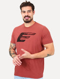 Camiseta Ellus Masculina Cotton Fine Maxi Splash Logo Vermelho Cereja