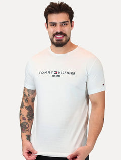 Camiseta Tommy Hilfiger Masculina Core Logo Tee Branca