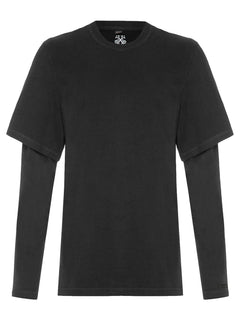 Blusa John John Masculina Moletom Double Layer Preta