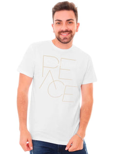 Camiseta Calvin Klein Jeans Masculina NY Peace Branca