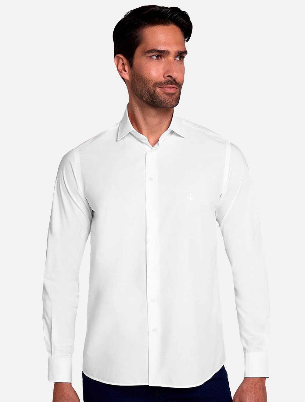 Camisa Dudalina Masculina Slim Tricoline Lisa Branca