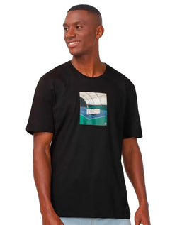 Camiseta Forum Masculina New Box Court Print Preta