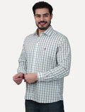 Camisa Dudalina Masculina Comfort Superfine Cotton Xadrez Branca