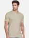 Polo Aramis Masculina Regular Basic Piquet Dark Logo Cáqui Medio