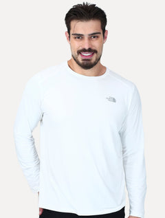 Blusa The North Face Masculina Manga Longa Crewneck Hyper Branca