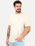 Camiseta Tommy Jeans Masculina Regular Jersey C-Neck Flag Areia