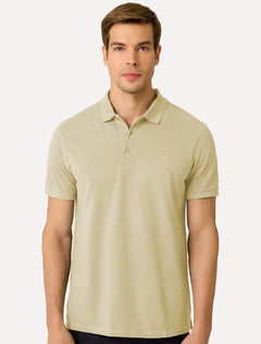 Polo Dudalina Piquet Essentials Básica Cotton Amarelo Médio