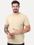 Camiseta Aramis Masculina Basic Lisa Amêndoa