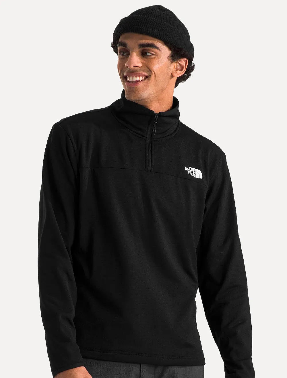 Blusa The North Face Masculina Pulover Cedar Trail Grid Fleece 1/4 ZIP Preta