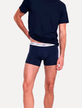 Cueca Tommy Hilfiger Cotton Stretch Trunk Cinza Mescla Azul Marinho Pack