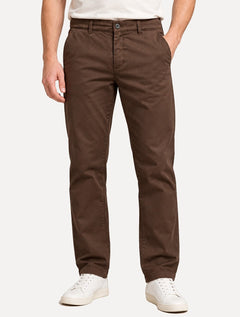 Calça Calvin Klein Jeans Masculina Viscose Linho Botão Marrom