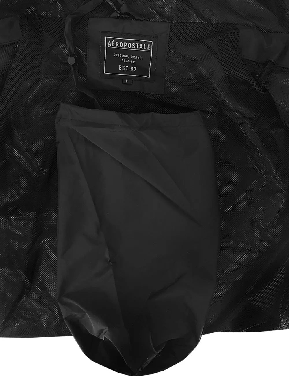 Jaqueta Aeropostale Masculina Corta-Vento A87 Preta