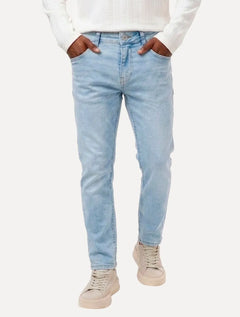 Calça King & Joe Jeans Masculina Flex Denim Dark Blue Skinny Azul Claro