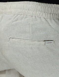 Bermuda Calvin Klein Masculina Essentials Linho Areia