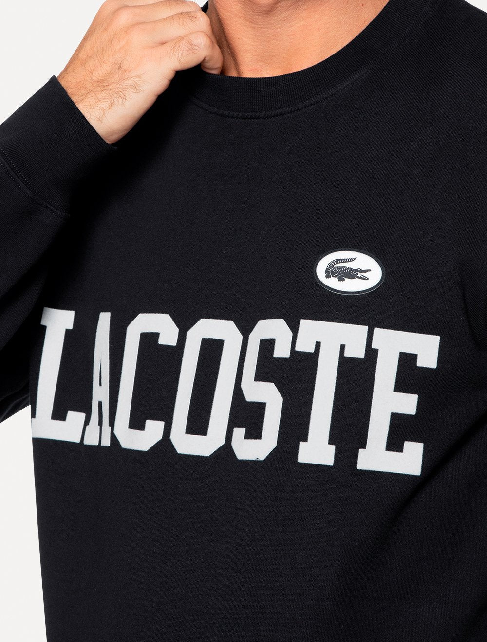 Moletom Lacoste Masculino Crewneck Classic College Azul Marinho
