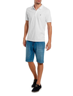 Polo Dudalina Masculina Essentials Extra Cotton Branca