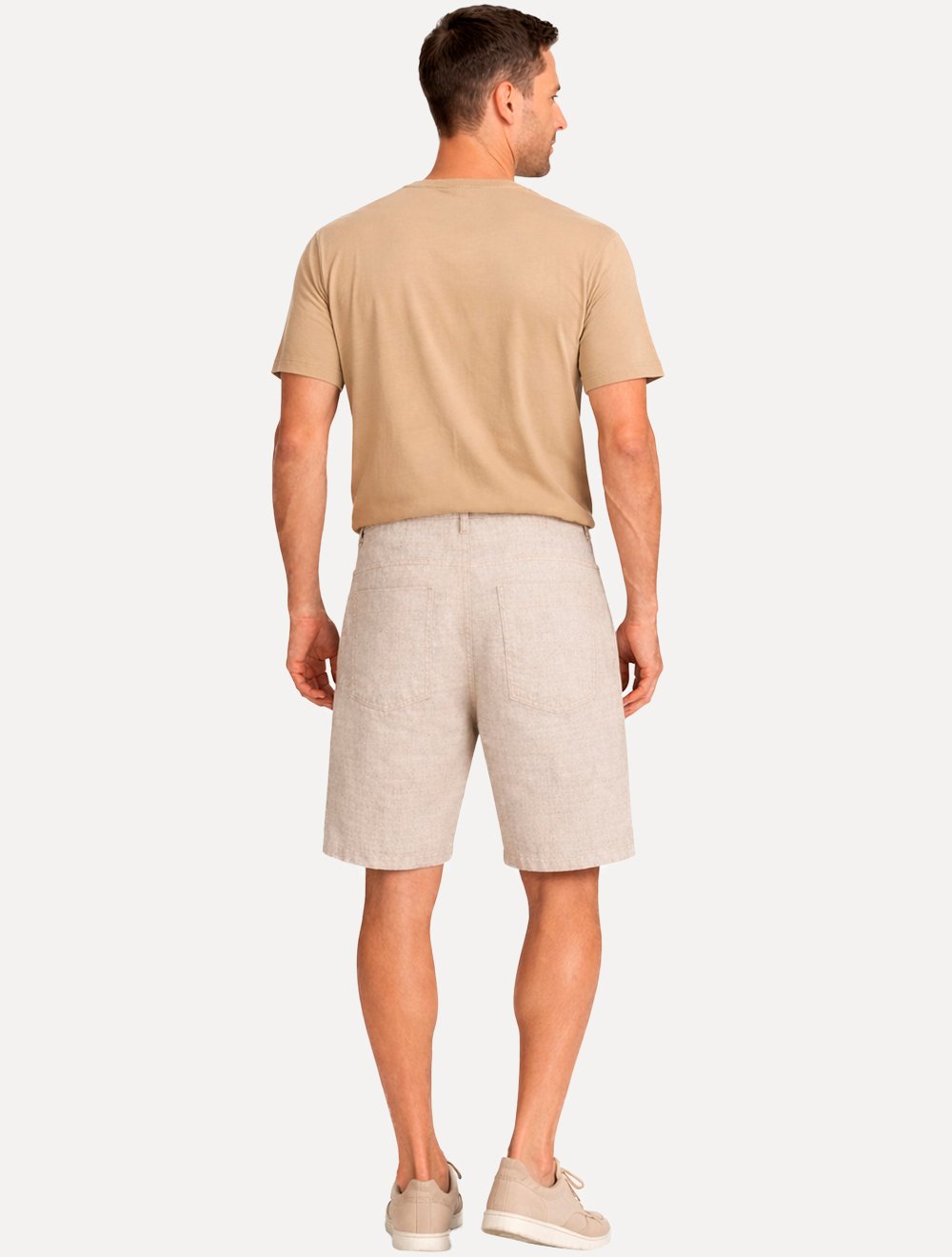 Bermuda John John Masculina Clássica Cáqui Claro