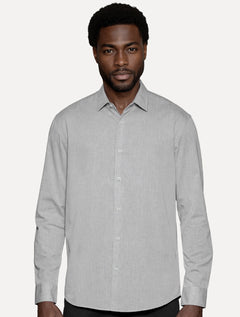 Camisa Aramis Masculina Slim Algodão Willis Chumbo