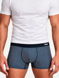 Cueca Mash Boxer Microfibra Risca de Giz Azul Marinho