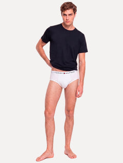 Cueca Tommy Hilfiger Cotton Stretch Brief Branca Pack 3UN