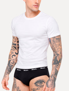 Cueca Mash Slip Cotton Basic Preta