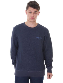 Moletom Calvin Klein Jeans Masculino Crewneck Sustainable Azul Marinho