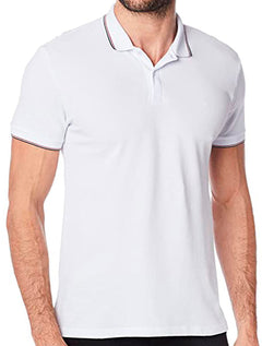 Polo Forum Masculina Muscle Piquet Tipped Collar Branca
