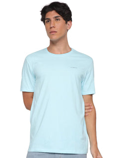 Camiseta Calvin Klein Jeans Masculina Black New Logo Azul Claro