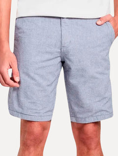 Bermuda Reserva Masculina Oxford Forro Meia Malha Marinho Mescla