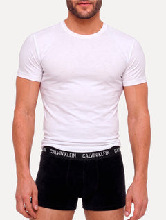 Cueca Calvin Klein Low Rise Trunk Classic Branca Preta Pack 4 UN