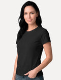 Camiseta Guess Feminina Bold Cursive Embossed Logo Preta