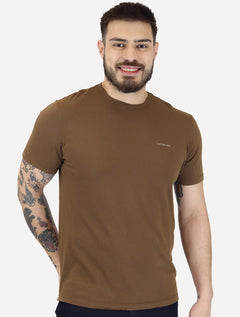 Camiseta Calvin Klein Jeans Masculina Light New Logo Marrom