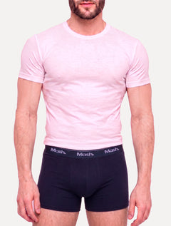 Cueca Mash Boxer Cotton Basic Azul Marinho