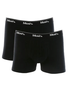 Cueca Mash Boxer Cotton Basic Preta Pack 2UN