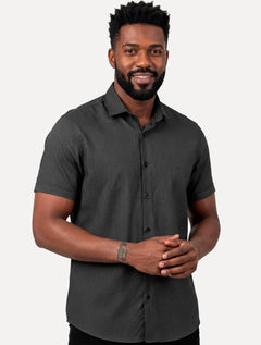 Camisa Aramis Masculina Manga Longa Slim Fil a Fil Antilia Preta