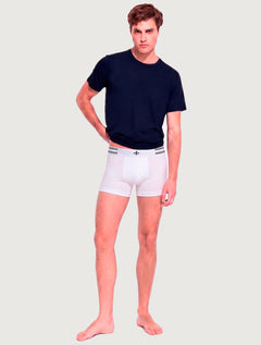 Cueca Dudalina Boxer Seamless Logo Stripes Branca 1UN