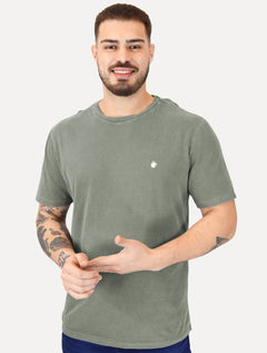 Camiseta Von der Volke Masculina Origineel Lion Stone Verde Escuro