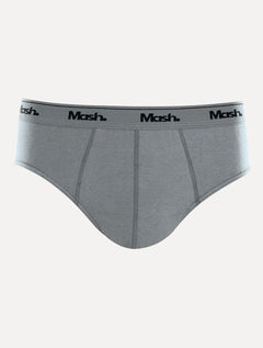 Cueca Mash Slip Cotton Basic Cinza Claro