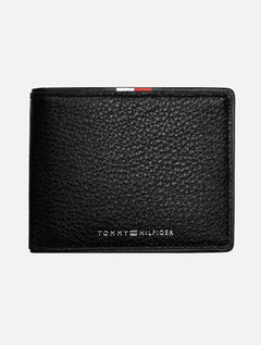 Carteira Tommy Hilfiger Couro Corporate Mini CC Preta