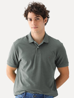 Polo Aramis Masculina Basic Piquet Dark Logo Grafite