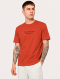 Camiseta Calvin Klein Jeans Masculina Logo New York Laranja
