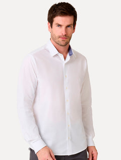 Camisa Dudalina Masculina Slim Tricoline Lisa Branca