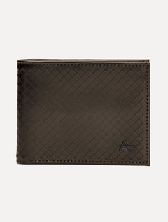 Carteira Aramis Masculina Couro Losango Marrom Escuro