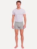 Cueca Calvin Klein Low Rise Trunk Print Cinza Mescla Pack 2UN